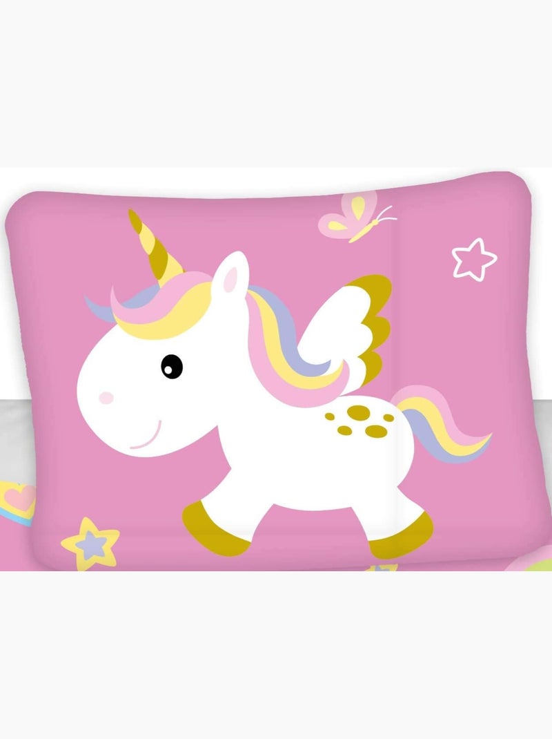 Completo letto per bebè Disney con Unicorno e arcobaleno reversibile – 100% cotone Rosa - Kiabi