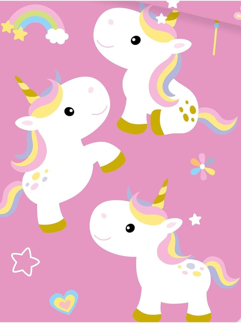 Completo letto per bebè Disney con Unicorno e arcobaleno reversibile – 100% cotone Rosa - Kiabi