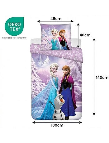 Completo letto per bebè Frozen con Elsa, Anna e Olaf – 100% cotone