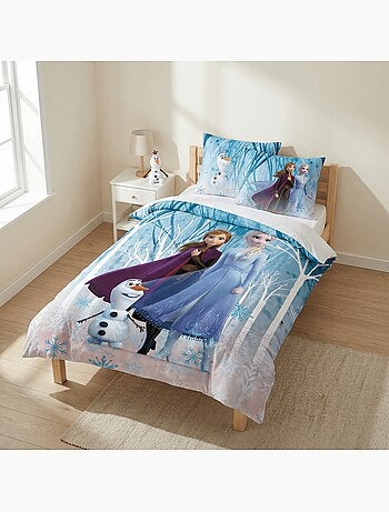 Completo letto per bebè Frozen con Elsa, Anna e Olaf reversibile – 100% cotone