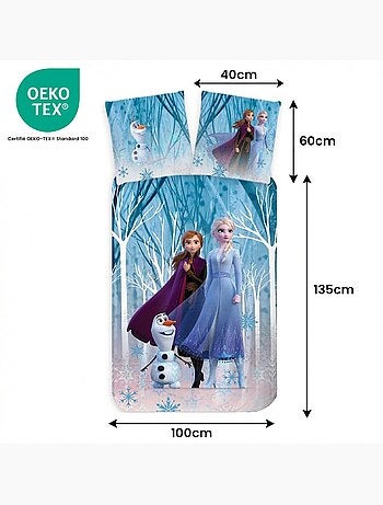 Completo letto per bebè Frozen con Elsa, Anna e Olaf reversibile – 100% cotone