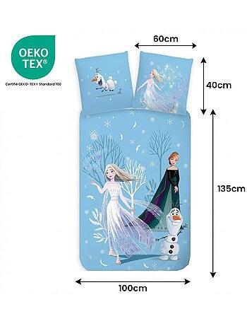Completo letto per bebè Frozen con Elsa, Anna e Olaf reversibile – 100% cotone