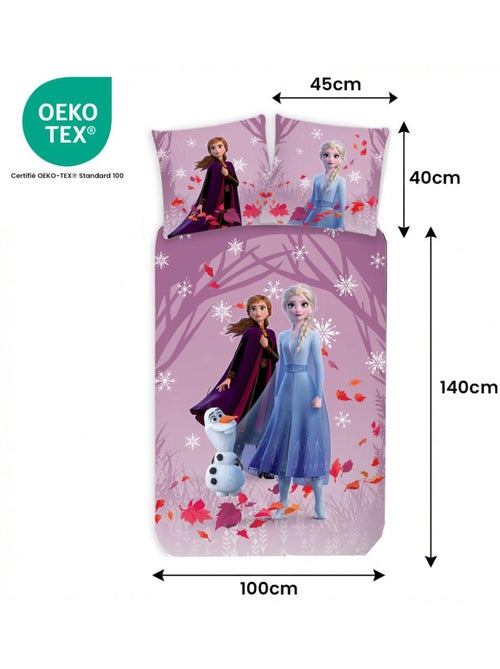 Completo letto per bebè Frozen con Elsa, Anna e Olaf reversibile – 100% cotone - Kiabi