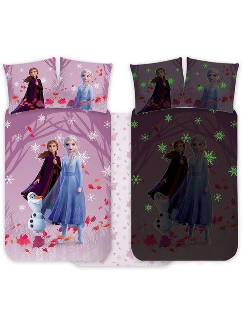 Completo letto per bebè Frozen con Elsa, Anna e Olaf reversibile – 100% cotone - Kiabi