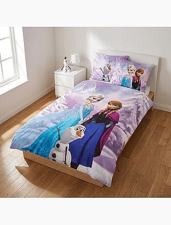 Completo letto per bebè Frozen con Elsa, Anna e Olaf reversibile – 100% cotone