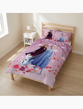 Completo letto per bebè Frozen con Elsa, Anna e Olaf reversibile – 100% cotone