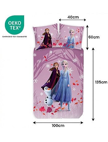 Completo letto per bebè Frozen con Elsa, Anna e Olaf reversibile – 100% cotone