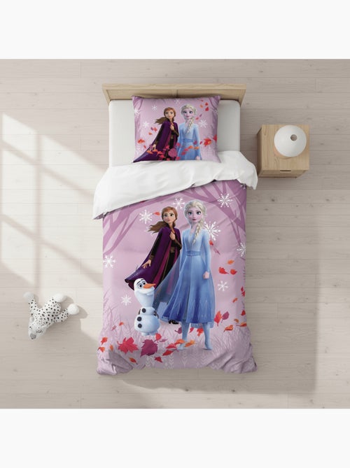 Completo letto per bebè Frozen con Elsa, Anna e Olaf reversibile – 100% cotone - Kiabi