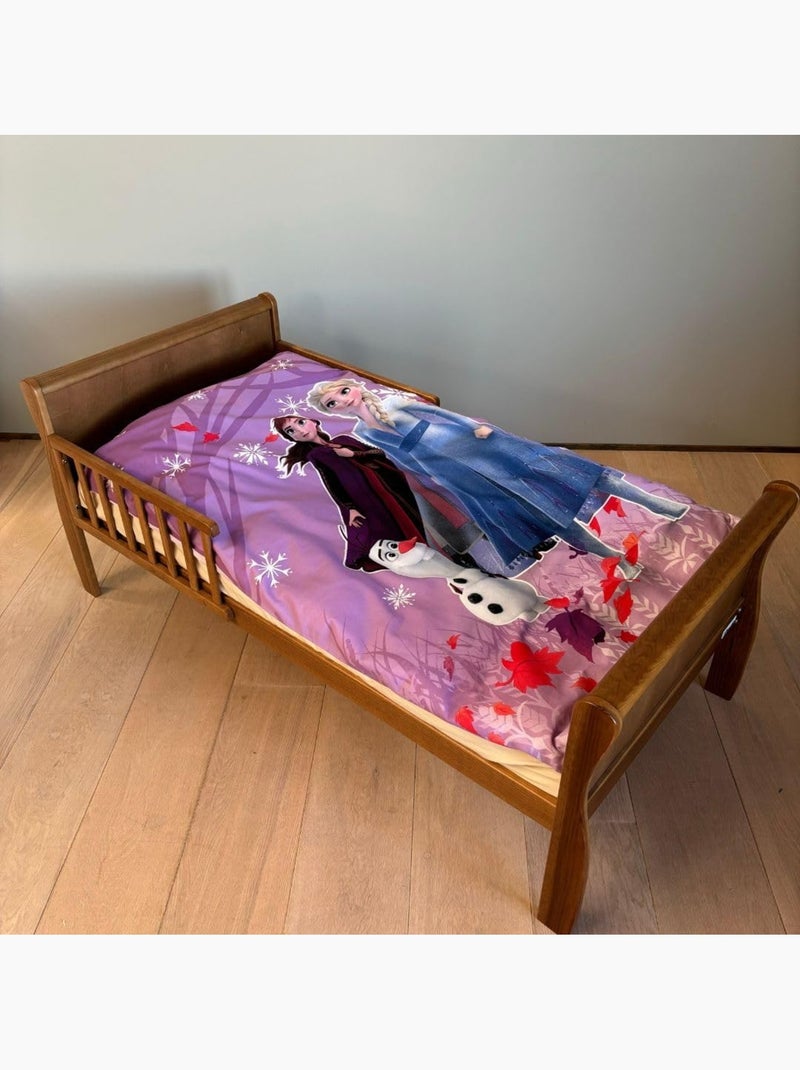 Completo letto per bebè Frozen con Elsa, Anna e Olaf reversibile – 100% cotone Viola - Kiabi