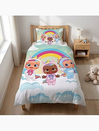 Completo letto per bebè in cotone reversibile Cry Babies