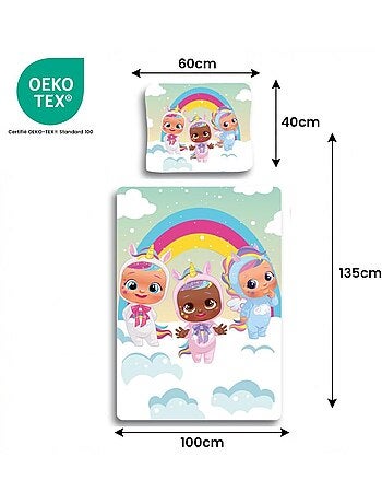Completo letto per bebè in cotone reversibile Cry Babies