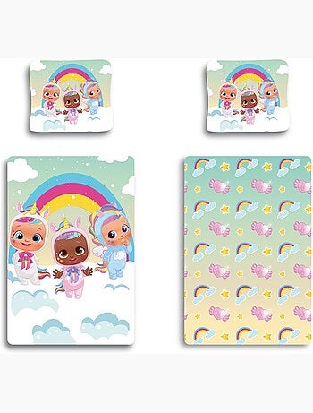 Completo letto per bebè in cotone reversibile Cry Babies