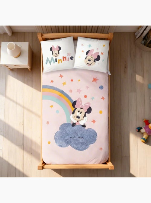 Completo letto per bebè Minnie con arcobaleno e nuvola reversibile – 100% cotone - Kiabi