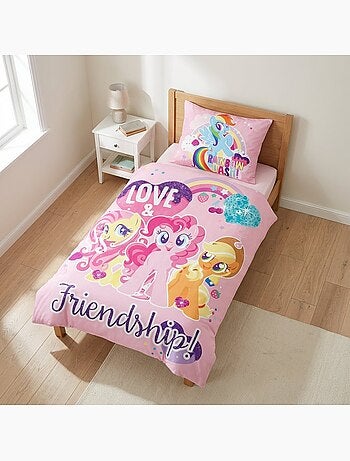 Completo letto per bebè My Little Pony con Rainbow Dash, Pinkie Pie e Fluttershy reversibile
