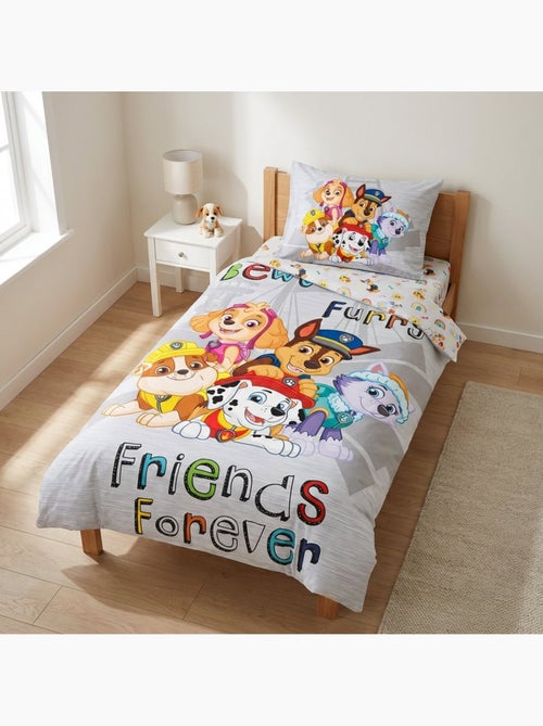 Completo letto per bebè Paw Patrol con Chase, Marshall, Skye e Rubble reversibile – 100% cotone - Kiabi