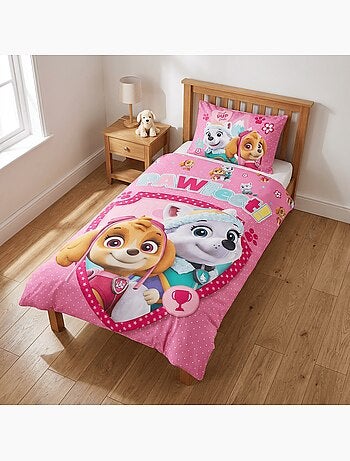 Completo letto per bebè Paw Patrol con Everest e Skye reversibile – 100% cotone