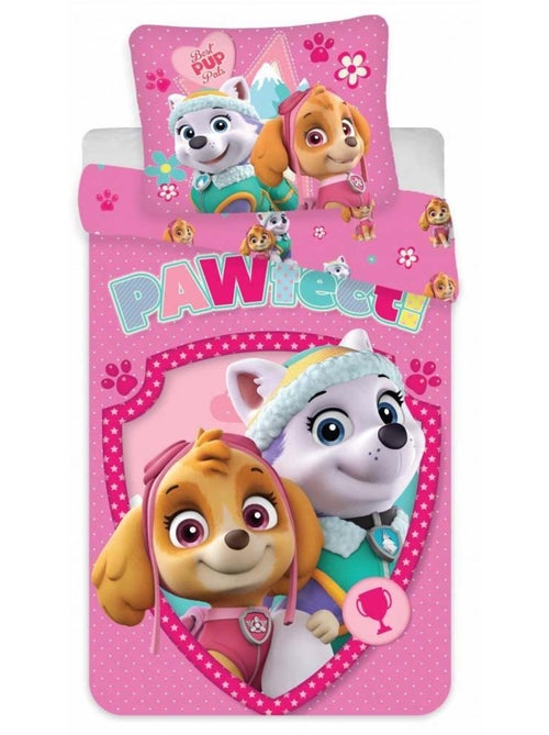 Completo letto per bebè Paw Patrol con Everest e Skye reversibile – 100% cotone - Kiabi
