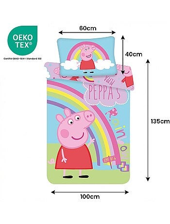 Completo letto per bebè Peppa Pig con Peppa – 100% cotone
