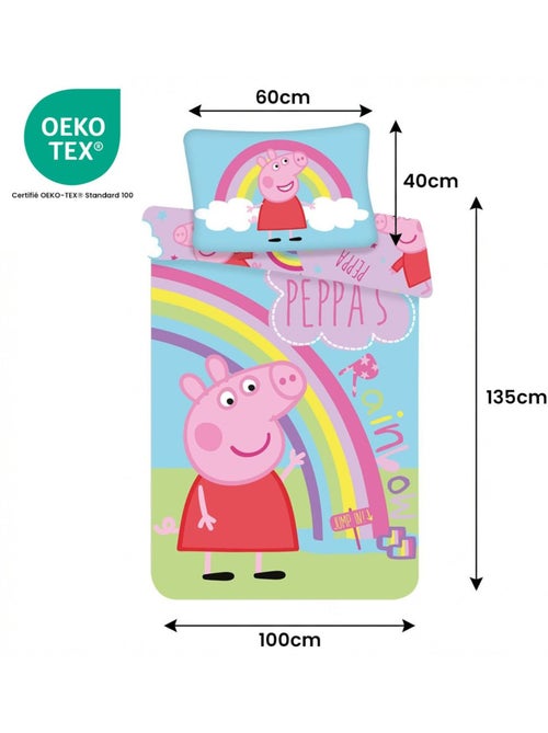 Completo letto per bebè Peppa Pig con Peppa – 100% cotone - Kiabi
