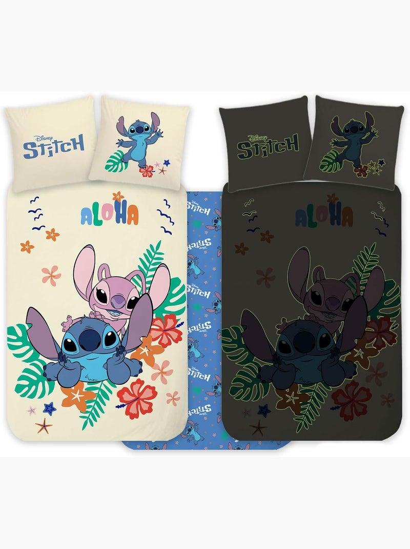 Completo letto per bebè Stitch con Angel reversibile – 100% cotone Multicolore - Kiabi