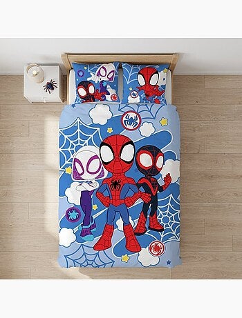 Completo letto per neonato Spider-Man con Spidey, Ghost-Spider e Miles Morales – 100% cotone