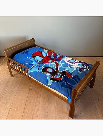 Completo letto per neonato Spider-Man con Spidey, Ghost-Spider e Spin reversibile – 100% cotone