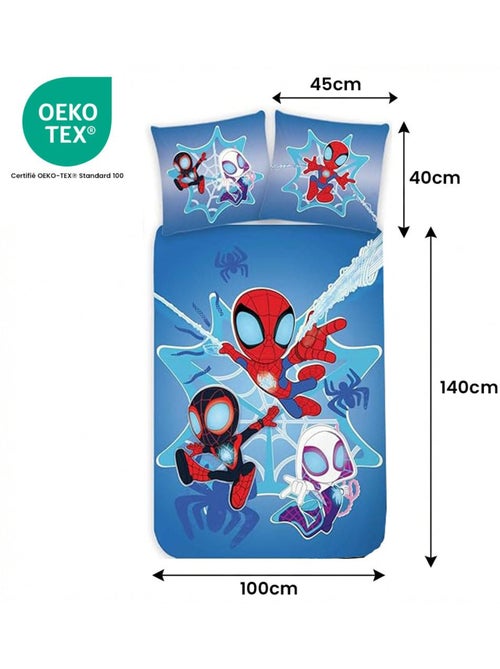 Completo letto per neonato Spider-Man con Spidey, Ghost-Spider e Spin reversibile – 100% cotone - Kiabi