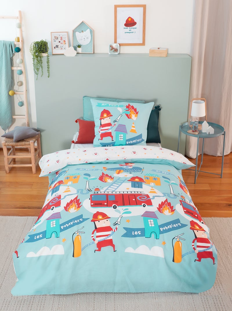 Completo letto 'Pompiere' - 1 piazza BLU - Kiabi