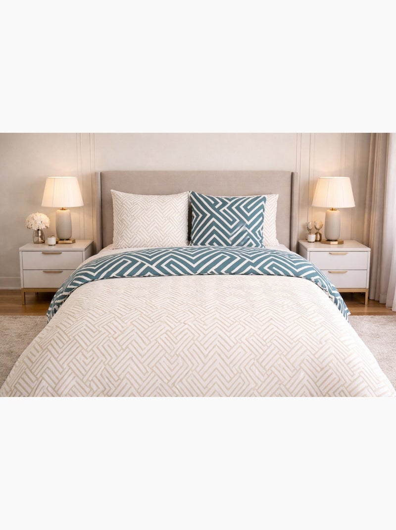 Completo letto reversibile Beige - Kiabi