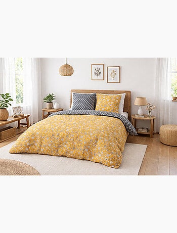 Completo letto reversibile floreale