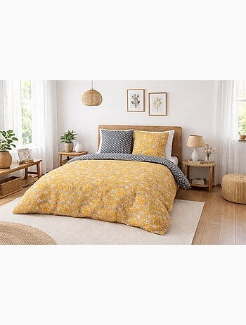 Completo letto reversibile floreale