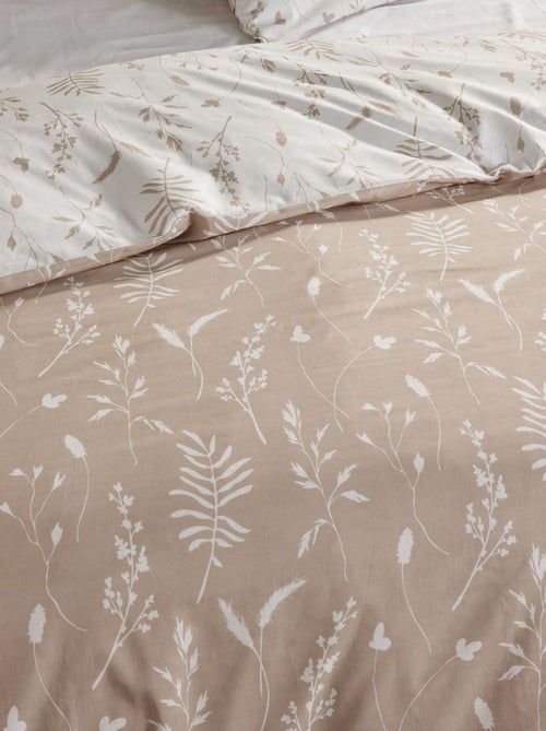 Completo letto reversibile foglie - 2 persone - Kiabi