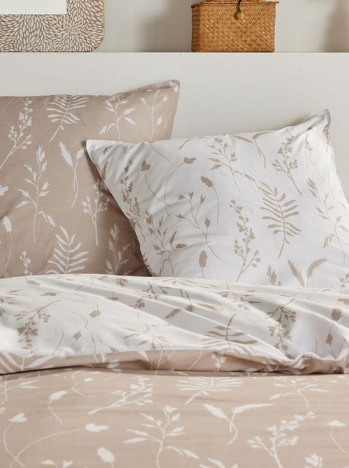 Completo letto reversibile foglie - 2 persone - Kiabi