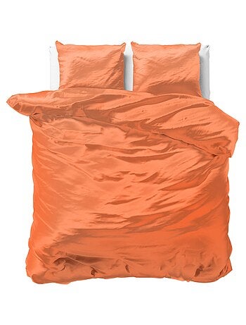 Completo Letto Satinato Arancione