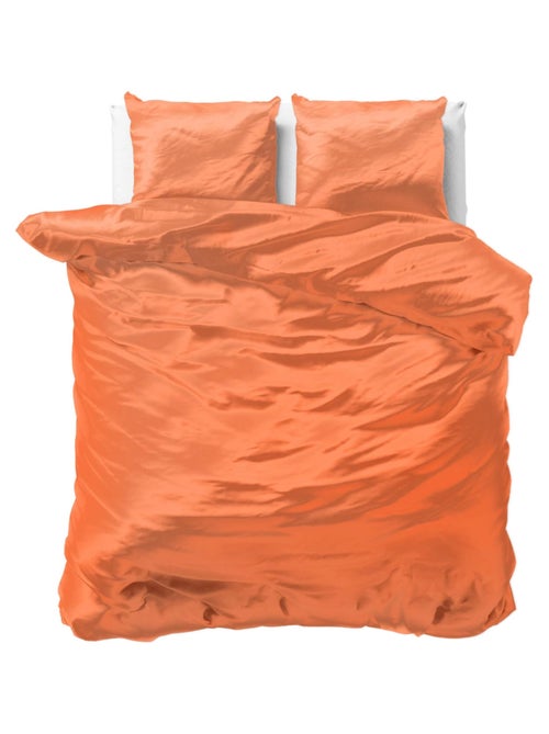 Completo Letto Satinato Arancione - Kiabi Completo Letto Satinato Arancione - Kiabi