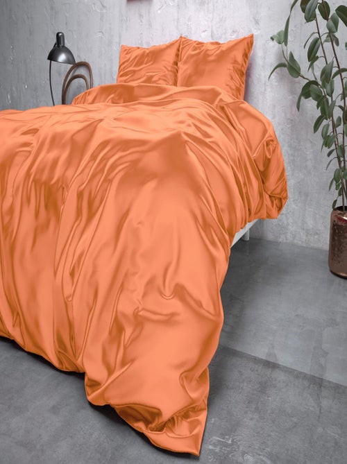 Completo Letto Satinato Arancione - Kiabi Completo Letto Satinato Arancione - Kiabi