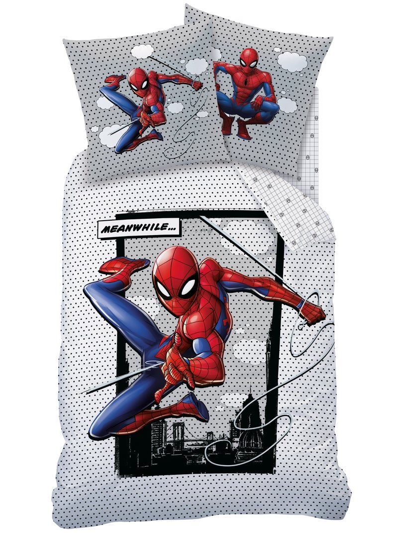 Completo letto 'Spider-Man' - 1 piazza grigio rosso - Kiabi