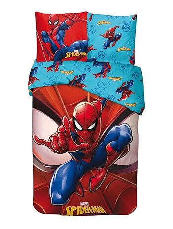 Completo Letto Spiderman per Bambini, 100% Cotone Oeko-Tex, Letto Singolo, MARVEL