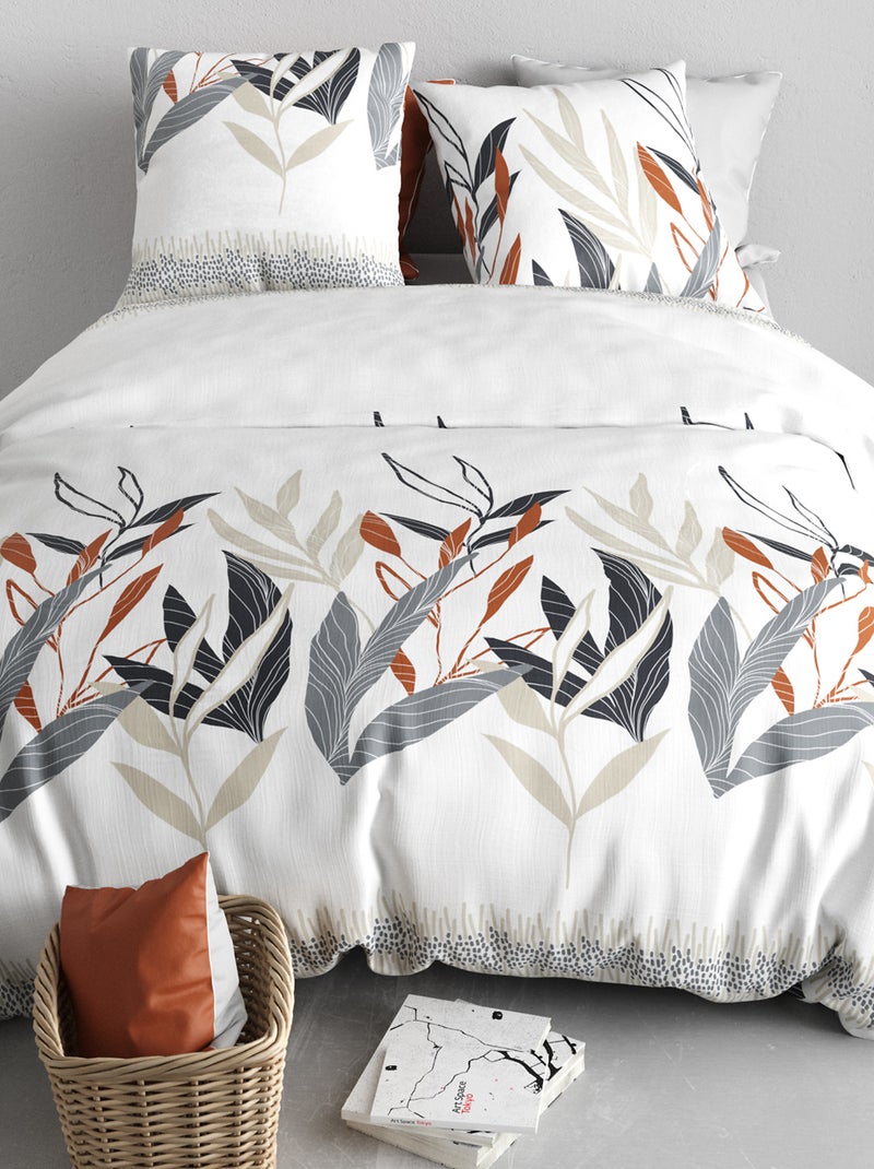 Completo letto stampato - 2 persone Bianco - Kiabi