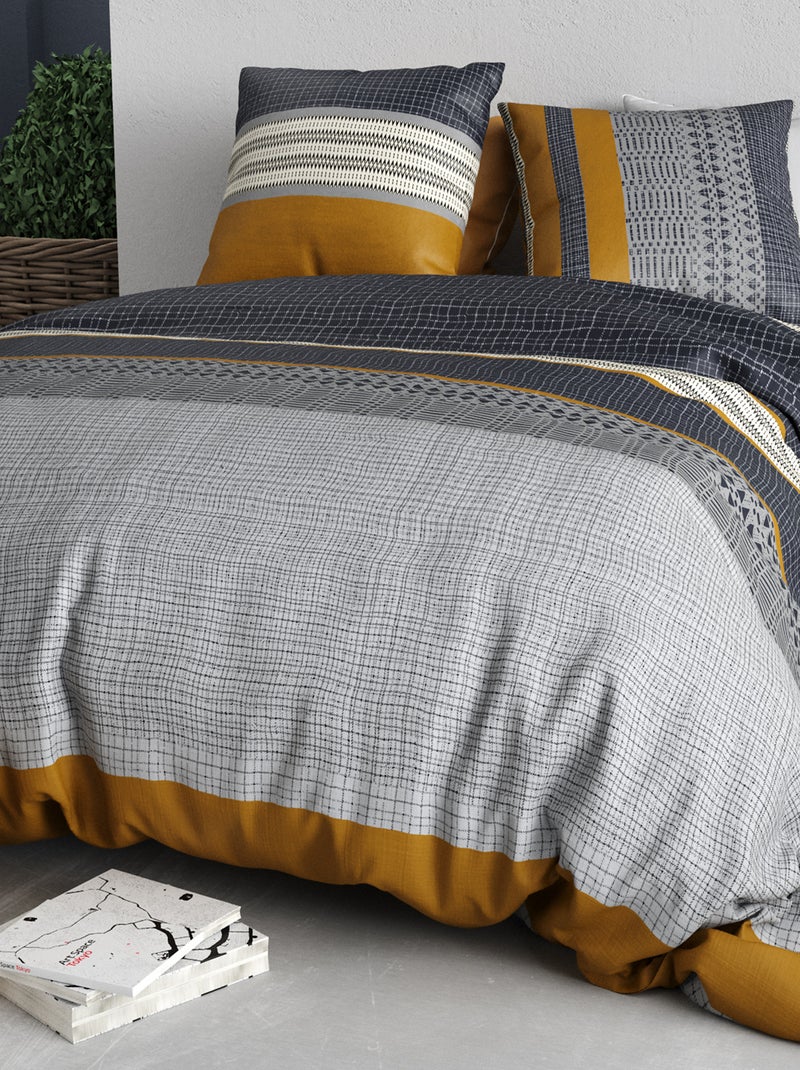 Completo letto stampato - 2 persone Grigio - Kiabi
