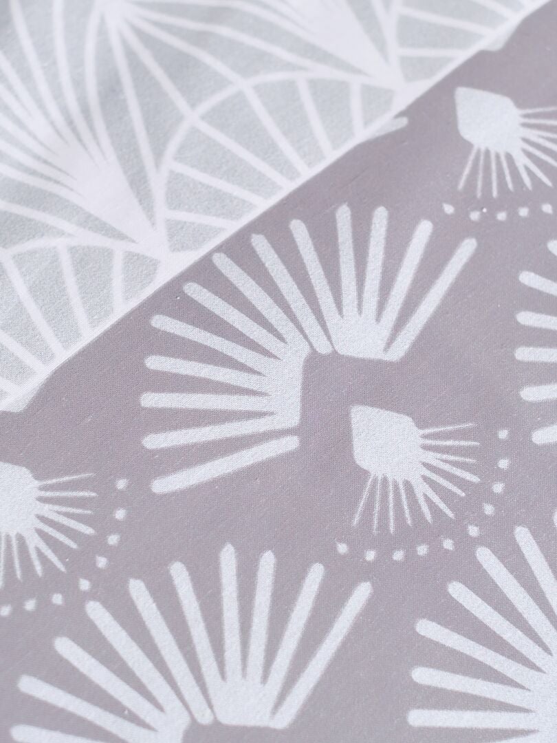 Completo letto stampato - 2 piazze grigio/rosa - Kiabi