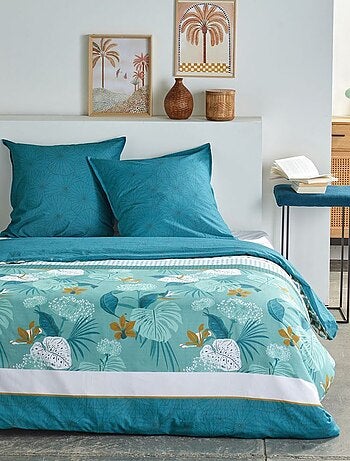 Completo letto stampato con foglie - 2 persone