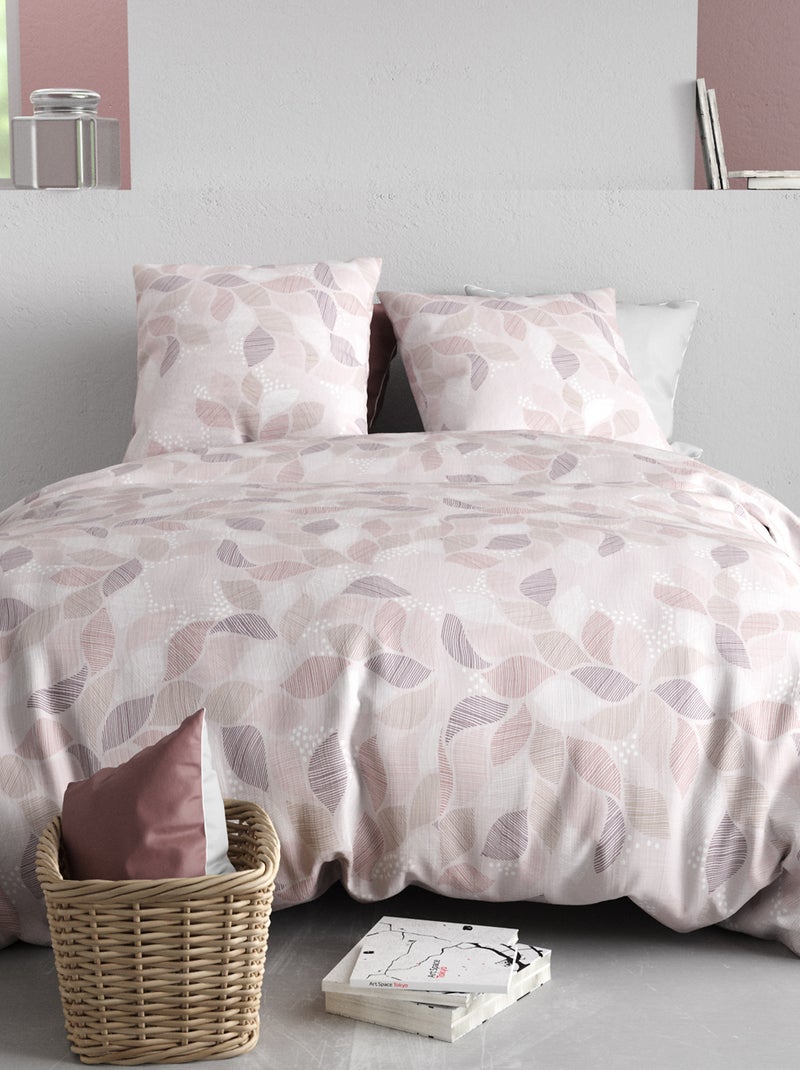 Completo letto stampato copripiumino + 2 federe - 2 persone Beige - Kiabi