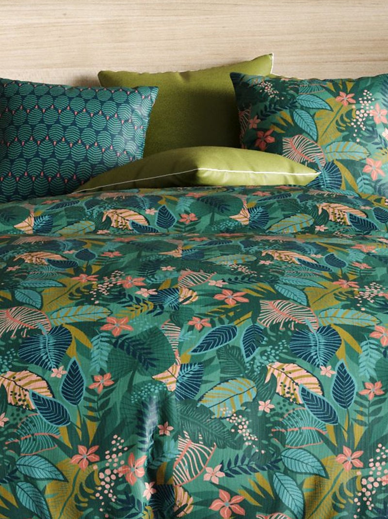 Completo letto stampato copripiumino + 2 federe - 2 persone Verde - Kiabi