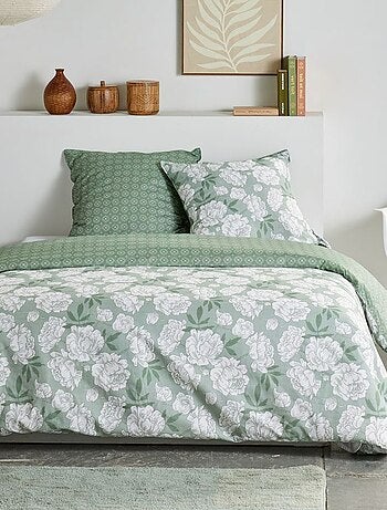 Completo letto stampato fiori reversibile - 2 persone