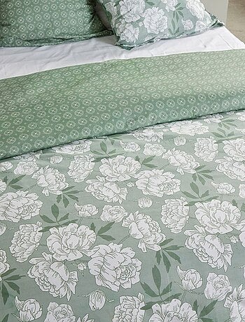 Completo letto stampato fiori reversibile - 2 persone