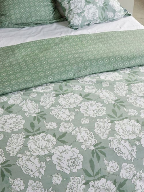 Completo letto stampato fiori reversibile - 2 persone - Kiabi