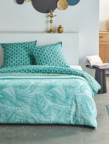 Completo letto stampato foglie reversibile - 2 persone