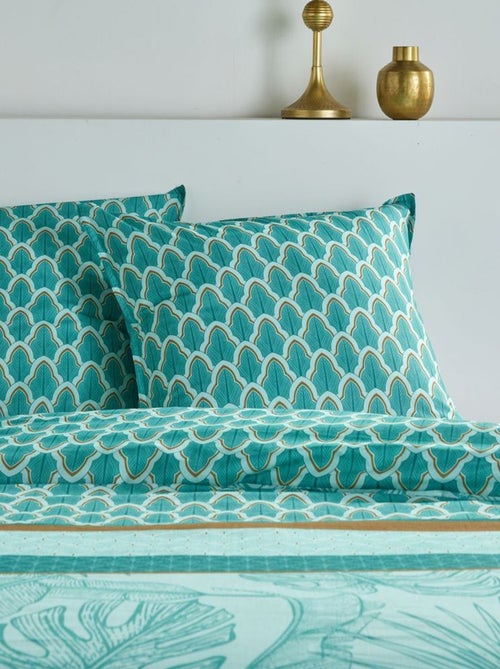 Completo letto stampato foglie reversibile - 2 persone - Kiabi