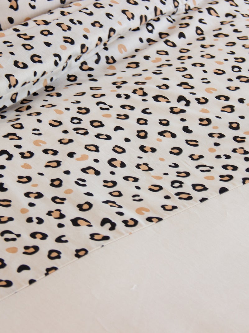 Completo letto stampato leopardato - 2 persone Beige - Kiabi